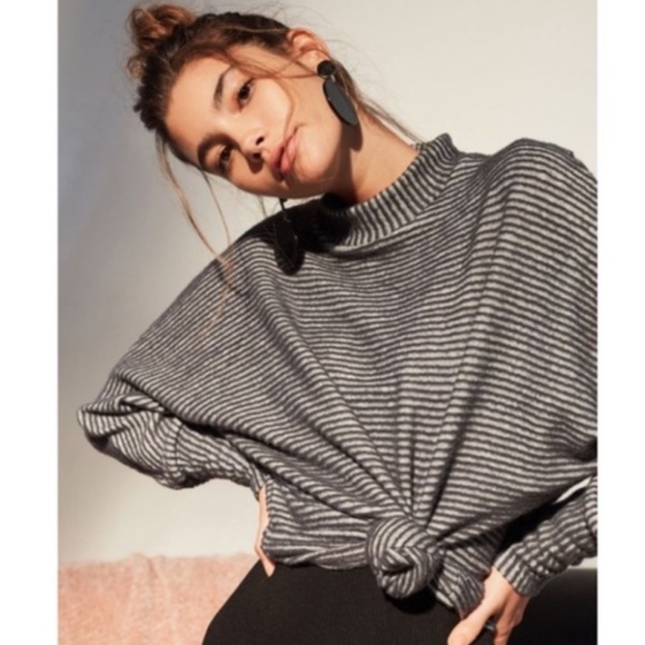 Urban Outfitters | Out From Under Amelia Striped Smock Sweater - Picture 1 of 6